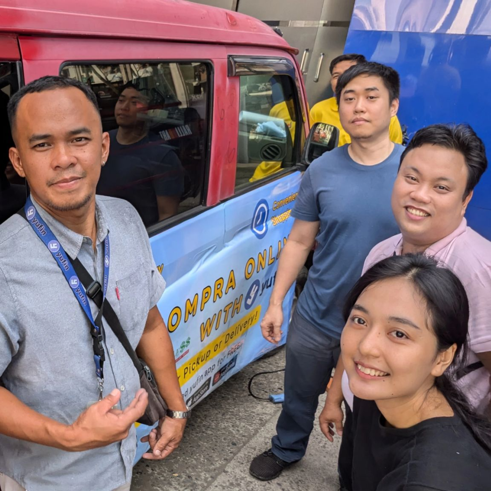 The team working in the field.