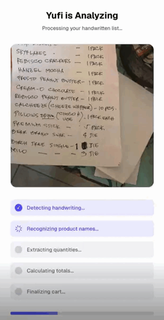A screenshot of the proof of concept (POC) interface.